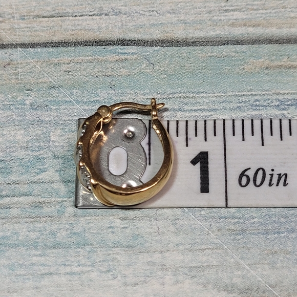 925 Gold Hoop Earrings. - Picture 5 of 8